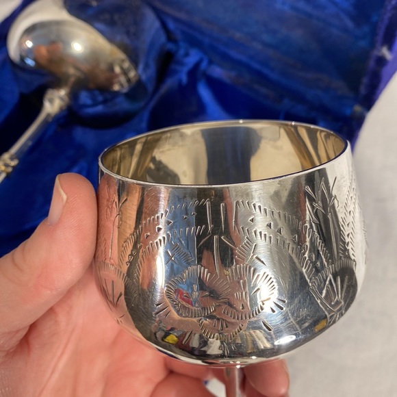 EPNS (Electro Plated Silver Nickel) Chalices In Box - Picture 4 of 5